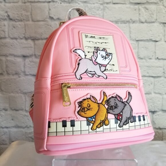 Loungefly Disney Marie Aristocats Disney Pink Mini Backpack Rare NWT